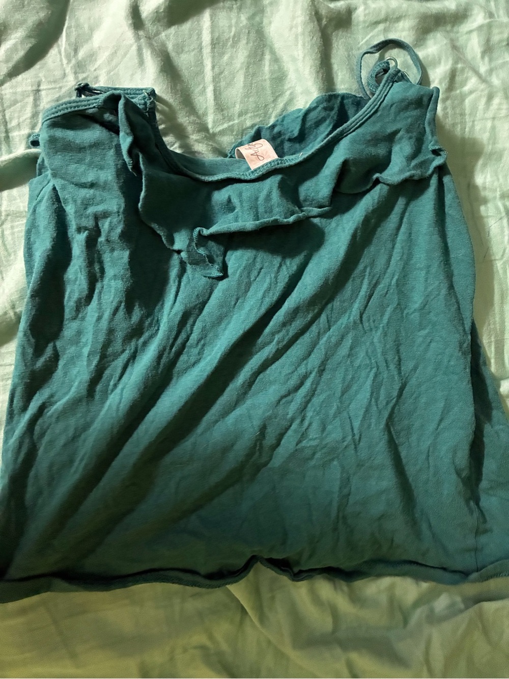 Teal Ruffle Top - Picture 4 of 4